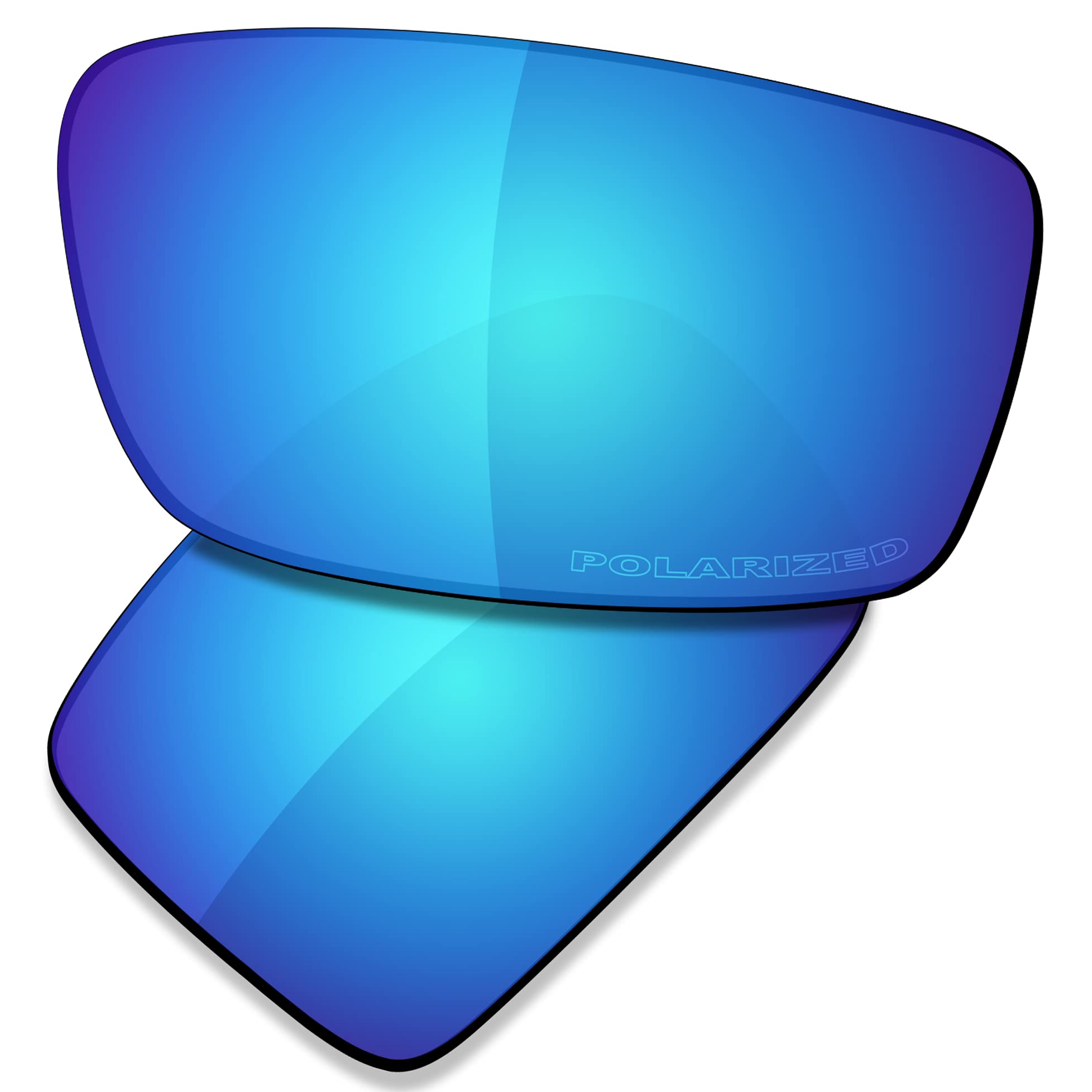 Saucer Premium Replacement Lenses for Oakley Gascan Sunglasses High Definition - Glacier Blue Polarized