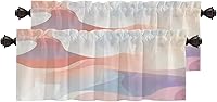 Vista 90 de Maritime Ocean Cafe Curtains,Anchors Nautical Art Blackout Tier Curtain Multilayer Polyester Short Kitchen Drapes 2 Pack 26X24 Inches Anclajes