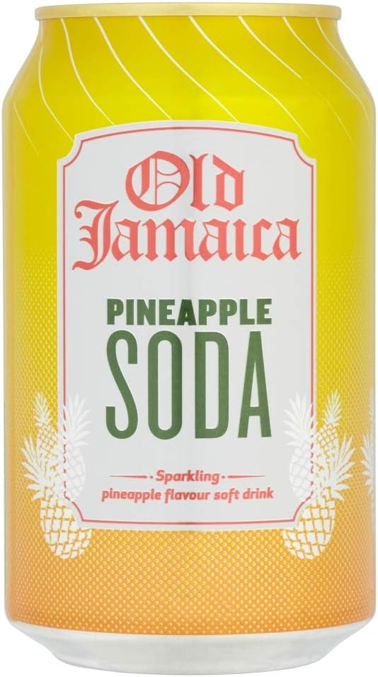 Old Jamaica Pineapple Soda Soft Drink, 330ml