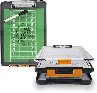 Dexas Clearview Clipcase Dry Erase clipboard, 13.75 x 9.5 Inch, Orange. See papers clearly outdoors, stay organized and dry. Ideal for coaching, teaching, homeschooling, art, trades, and medical pros.