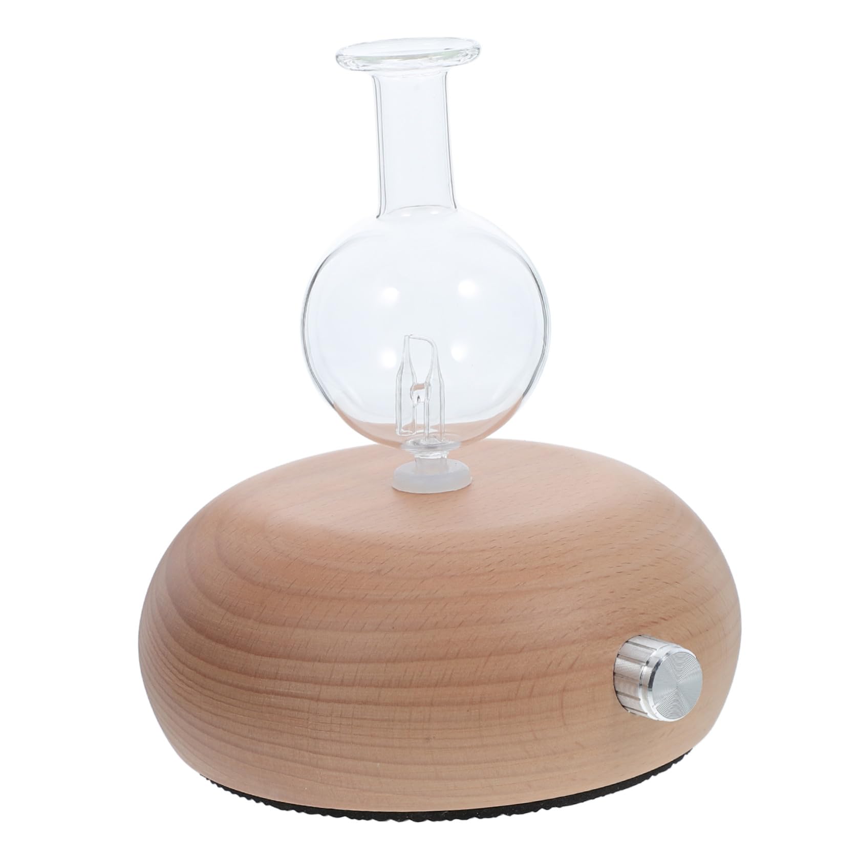 Difusor de Aceites Esenciales Hogar con Base de Madera Natural, Atomizador de Vidrio sin Agua, Compacto y Silencioso para Aromaterapia en Dormitorio y Oficina Varios Estilos