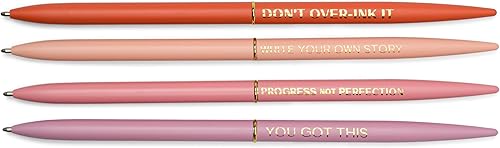 Miniatura 3 de DesignWorks Ink Juego de 4 bolígrafos delgados de metal Twisty - Set de motivación