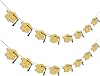 Graduation Decorations Class of 2026 Blue and Gold Graduation Banner Glitter Pre-strung Grad Cap Banner for 2026 Grad Decor Party Supplies
