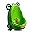 Foryee Cute Frog Potty Training Urinal for Boys with Funny Aiming Target - Blackish Green