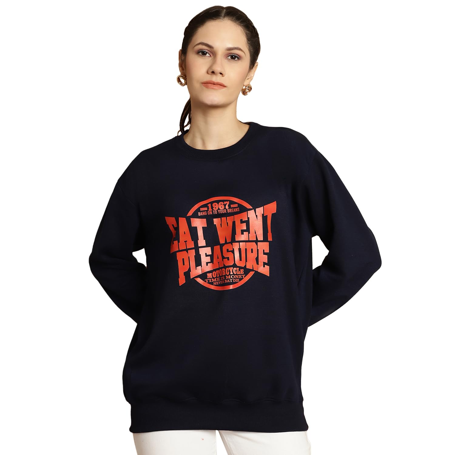 mack jonney Printed Round Neck Cotton Fleece Sweatshirt for Women-MACK32471-picture-34
