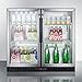 Summit 36” Beverage Center, 7.4 cu.ft. Capacity, Commercial Beverage Center, French Door, Stainless Steel & Glass- SCR7012DB
