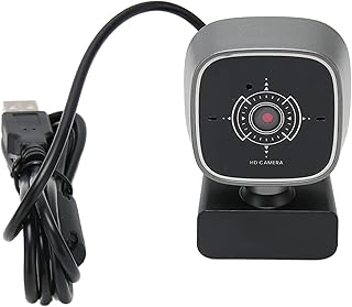 Sxhlseller USB Webcam, 1080P 30FPS PC Computer Webcam with Dual Microphone, 360 Degrees Rotatable Live Webcam for Desktop Laptop, Noise Reduction Webcam for Conference Video Chat