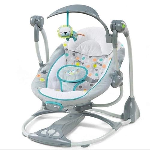 Unknown Laz - Mecedora eléctrica inteligente para bebé, sonajeros musicales, suave, multifuncional, plegable, para recién nacidos, adecuada desde el