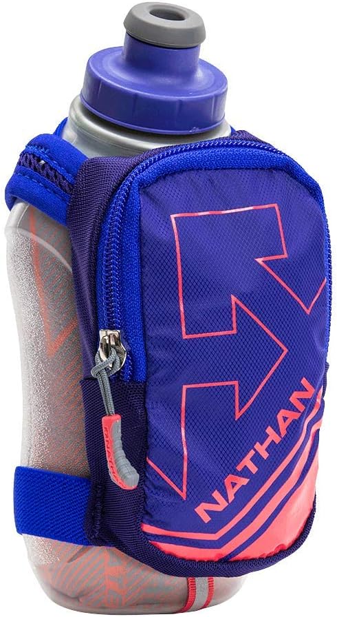 Nathan Insulated Handheld Flask. SpeedShot-Plus. Grip Free Running Bottle.