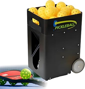 Tennis Ball Machine for Practice, Pickleballs Trainer 4H Battery App & Remote Convenience Control Complete Training Mode for Beginners