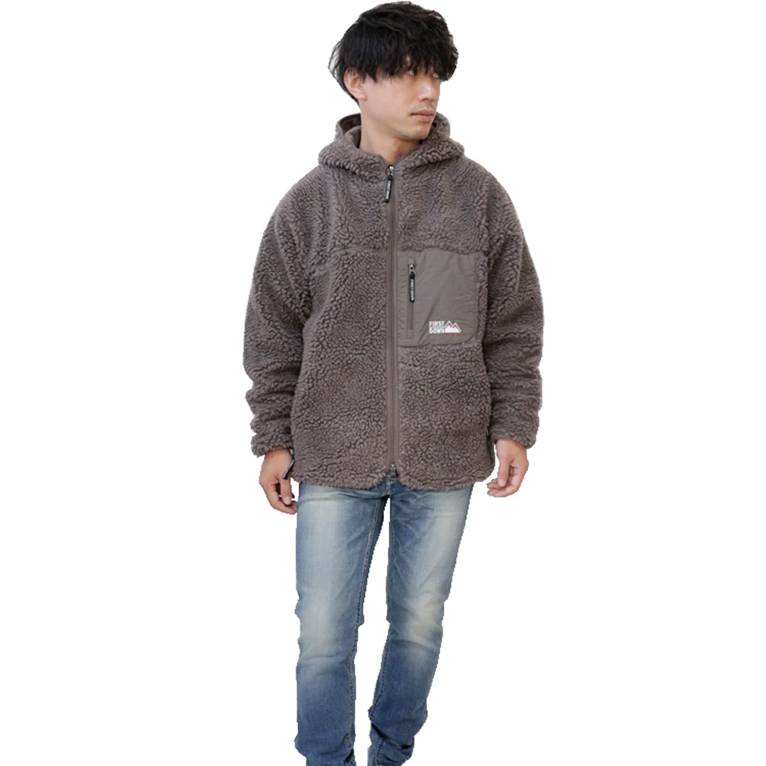 FIRST DOWN ファーストダウン BOA PARKA ボア パーカー メンズ フーディー レディース ユニセックス 防寒 秋冬 ブラック ホワイト チャコール S M L XL【f342557c】