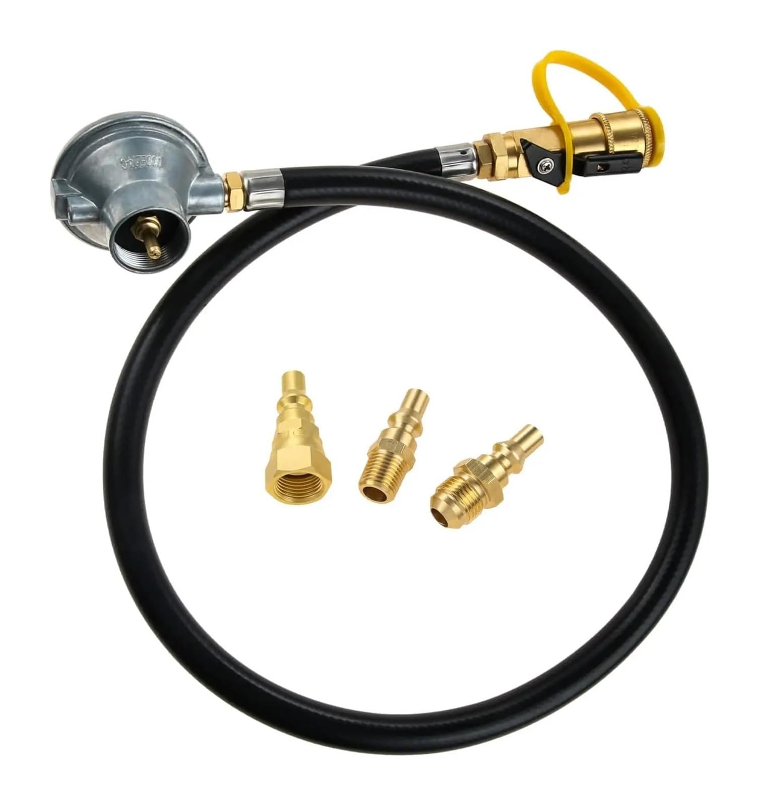 Regulador de gas tanque propano baja presión 1 lb con cierre conexión rápida 1/4 "para chimenea calentador parrilla Camper