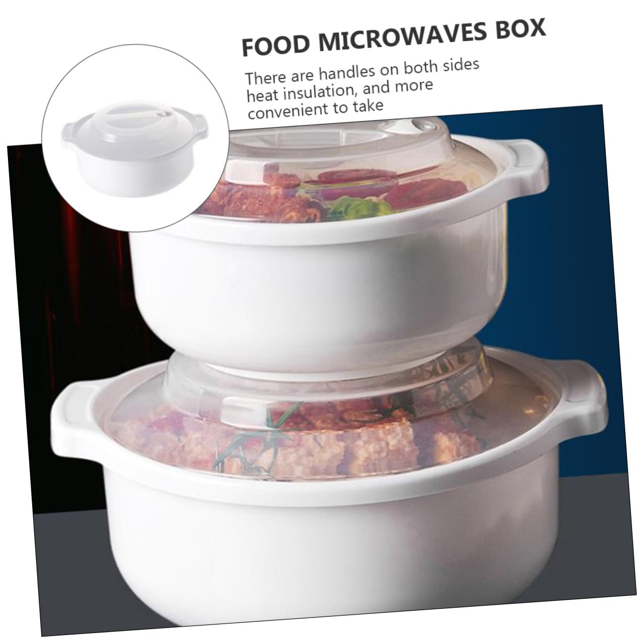 3 Piezas Recipientes para Alimentos con Tapa Transparente Aptos para Microondas y Refrigerador Envases de Resistentes y Multifuncionales para Cocina y Conservación de Comida