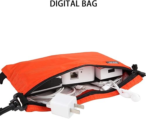 Miniatura 4 de GOX Neceser de viaje Bolsa de transporte con cremallera Kit cosmético Maquillaje Digital Bolsa Resistente al Agua Nylon, Naranja, No