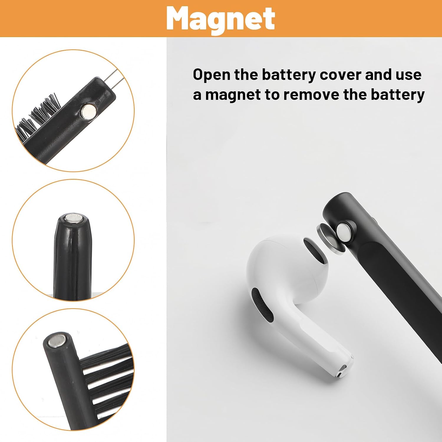 10Pcs Hearing Aid Cleaning Kit Hearing Amplifier Brush Tools Headphones Cleaner Brush Kits with Case and Cloth