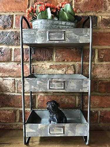 3-Shelf Industrial Metal Wall Shelf