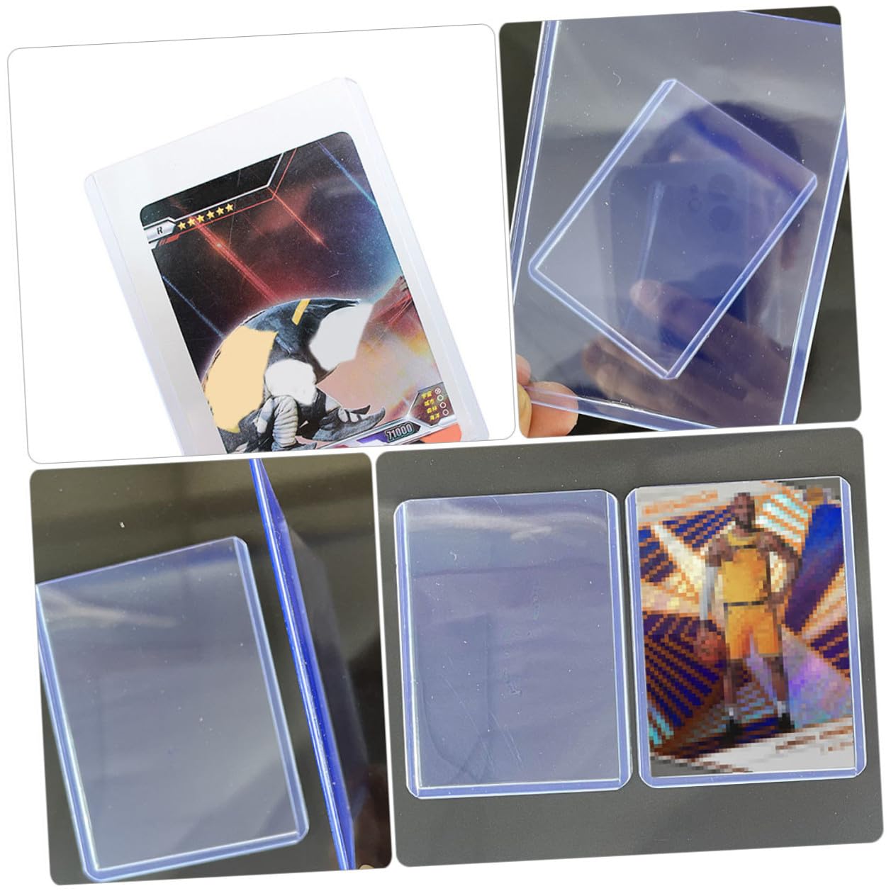 NOLITOY 100stücke Kartenhalter für Spielkarten Transparente Kartenhüllen Kratzfeste Schutzhüllen für Sammelkarten aus Hochwertigem Pvc-material Wiederverwendbar und Langlebig