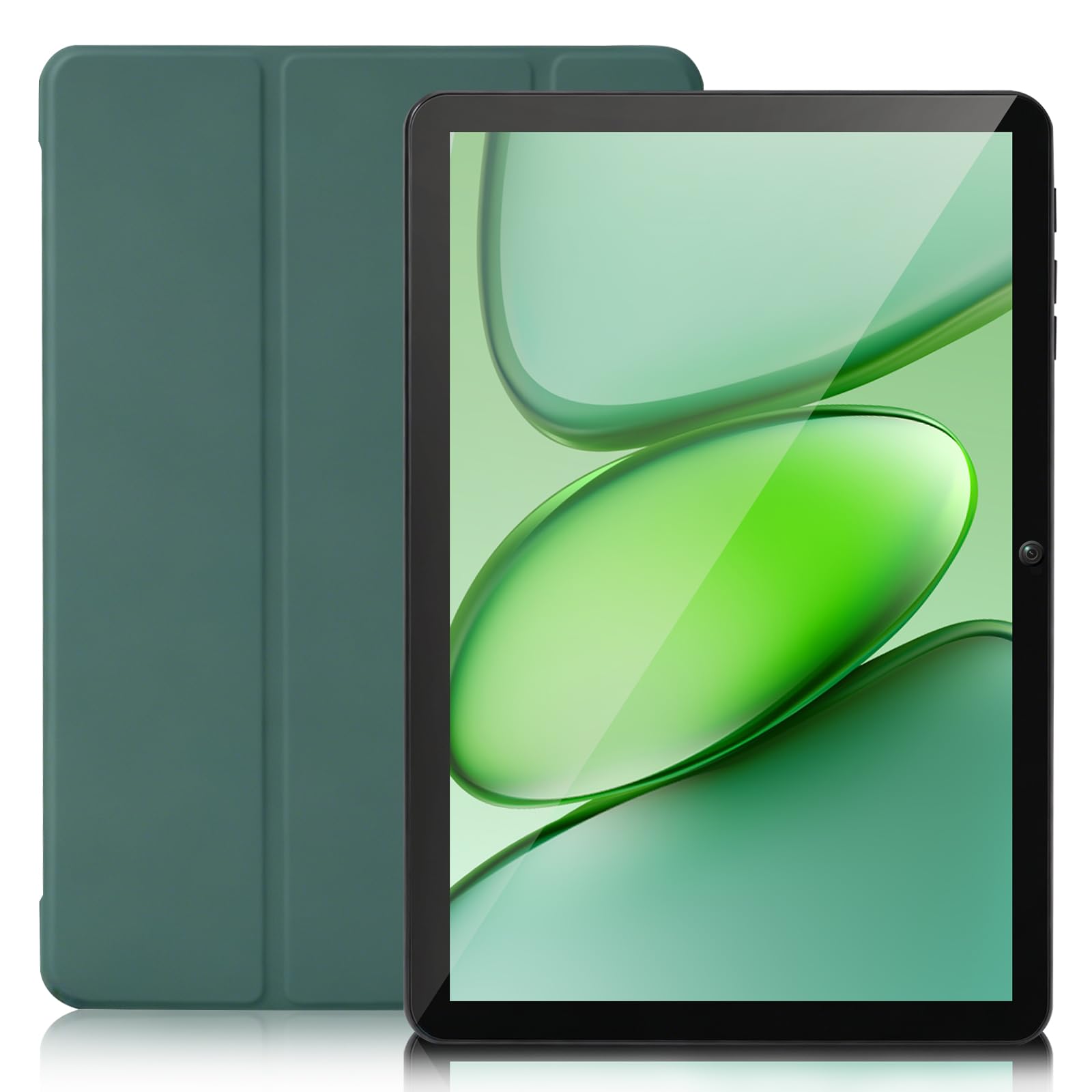 Tablet, 10 Pollici Android 15 Tablet, Processeur Octa-Core Ultra, 30GB RAM 128GB ROM (2TB Espandibili), Schermo HD IPS, Wi-Fi 5G Rapide, Widevine L1, 6000mAh, 13MP+5MP, Custodia inclusa-verde