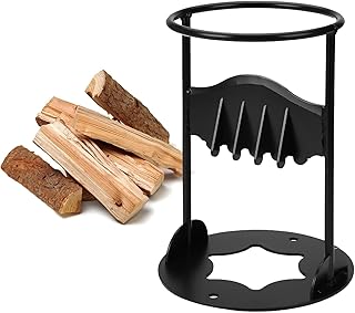 Log Splitter Wood Splitter, Wood Kindling Splitter Cracker, Heavy Duty Manual Splitting Tool, Firewood Log Splitter, Safety Carbon Steel, Suitable for Home Camping Outdoors Hardwoods, 8.27" Diameter
