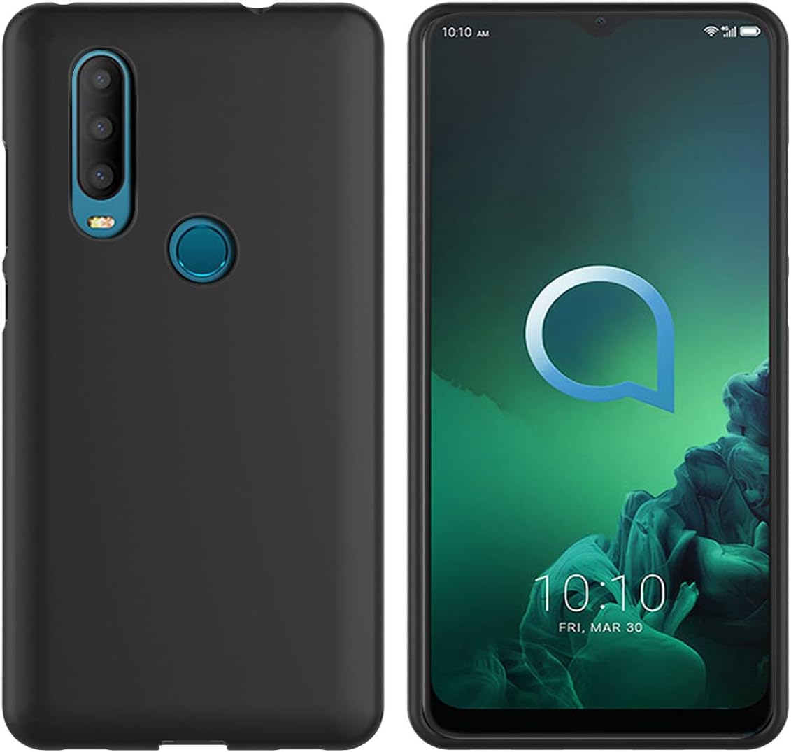 Compatible with Alcatel 3X (2019) Case, FugouSell Premium Rugged Dual Layer Heavy Duty Protective Bumper Back Case Shock Absorption Cover for Alcatel 3X (2019) (Black)