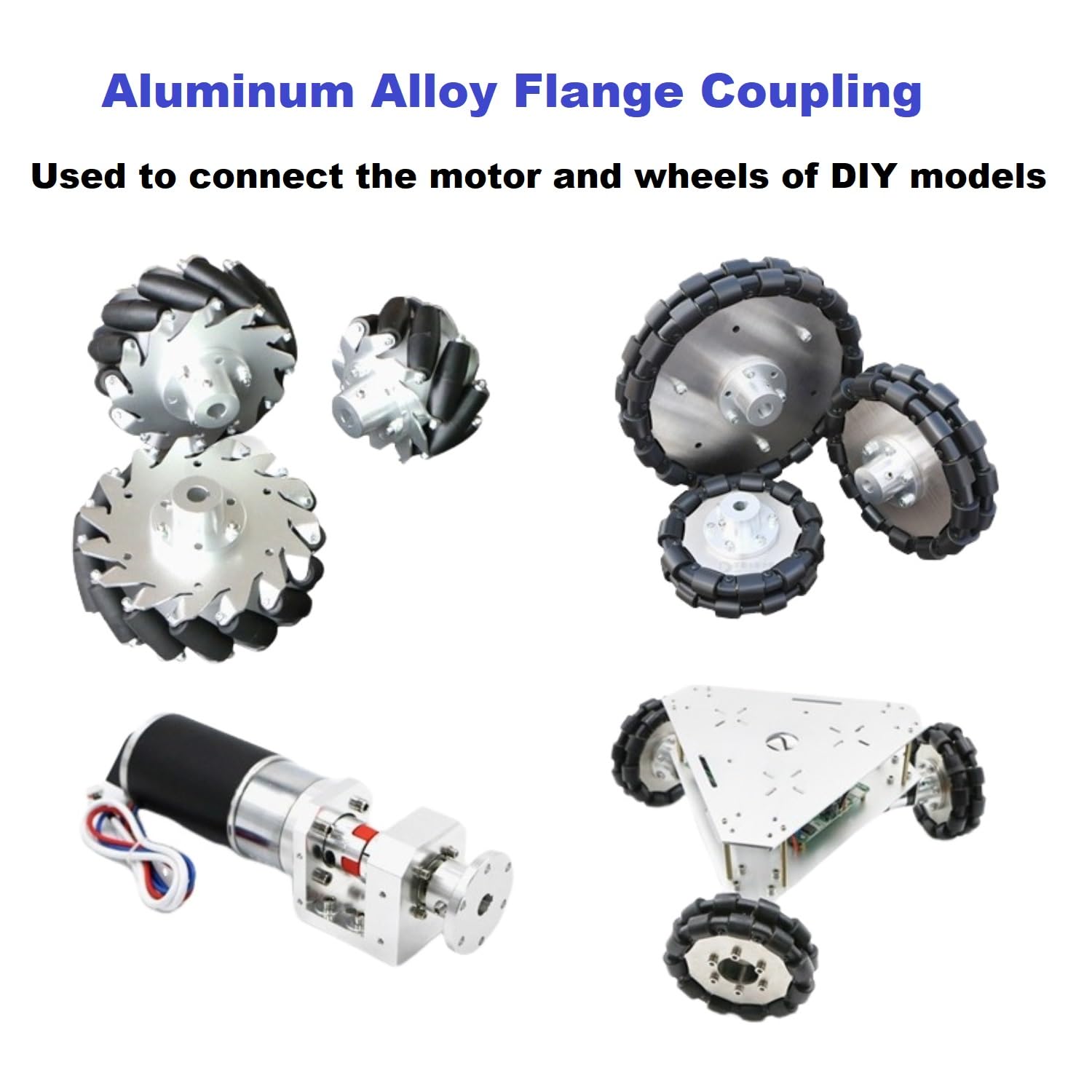 Aluminium Legierung Flansch Kupplung Keyway, 15mm Inner Diameter, Flansch Wellenverbinder für Motor Führungs-Wellen Kupplungen Rad Nabe Flansch DIY Modell Teile (1Stück）
