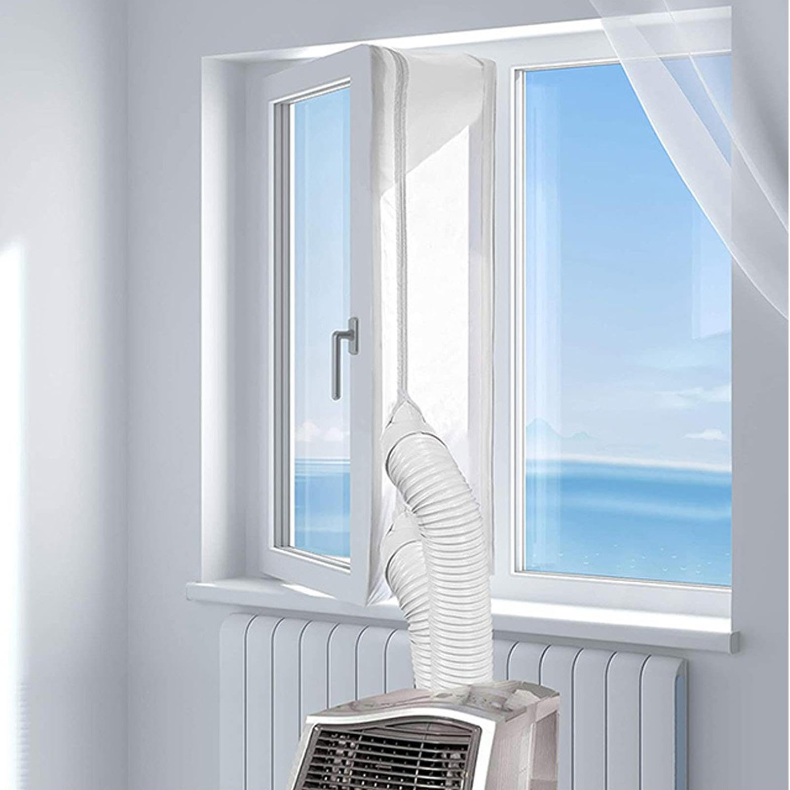 Kit portatile per finestra AC | Parti di ventilazione di scarico compatte | Kit di guarnizioni per finestre a battente mobile AC, per camera da , soggiorno, viaggio, appartamento, dormitorio