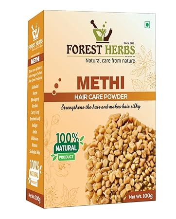 Forest Herbs 100% Natural Organic Fenugreek Methi Powder For Hair, Skin (100GMS)
