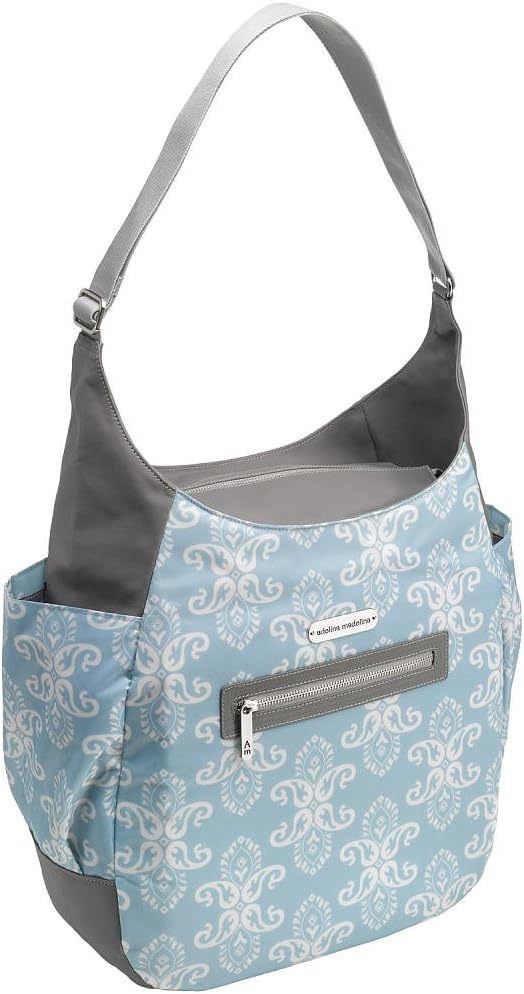 Adelina Madelina I'll Handle It Hobo Diaper Bag - Cerulean/Ivory