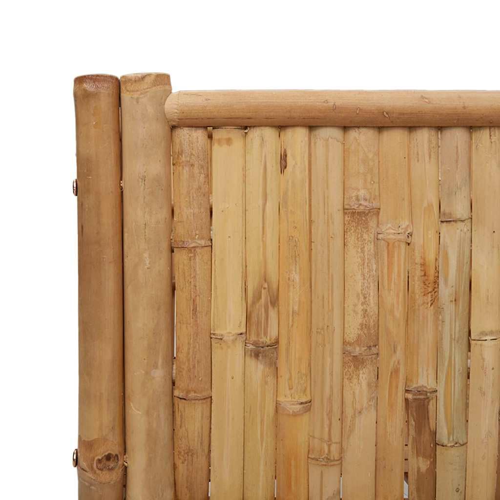 Hochbeet Bambus Pflanzkasten 90 x 35 x 70 cm Braun | Stabiler Blumenkasten aus natürlichem Bambus für Terrasse und Garten zur rückenschonenden und einfachen Pflanzenpflege.