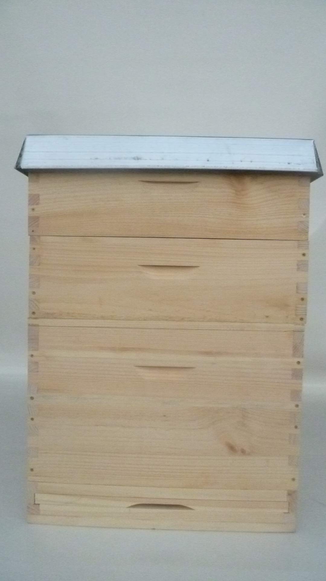 Apisfarm Imkerei Dadant 12er Beute Bruder Adam | Weymouth-Kiefer 20mm | 1 Brutzarge + 2 Honigzargen | 36 Rähmchen Edelstahl | Varroaboden + Blechdeckel