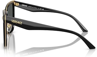 Versace Woman Sunglasses Black Frame, Dark Grey Lenses, 58MM