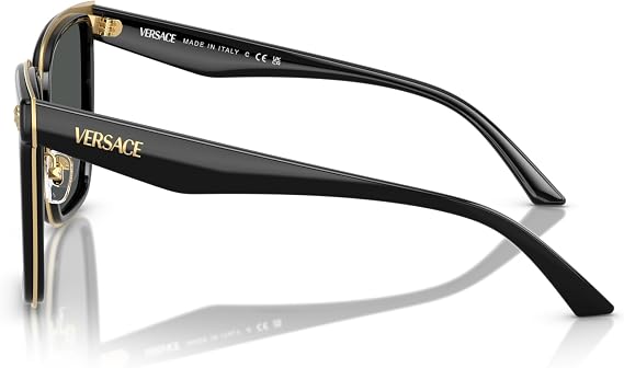 Versace Woman Sunglasses Black Frame, Dark Grey Lenses, 58MM