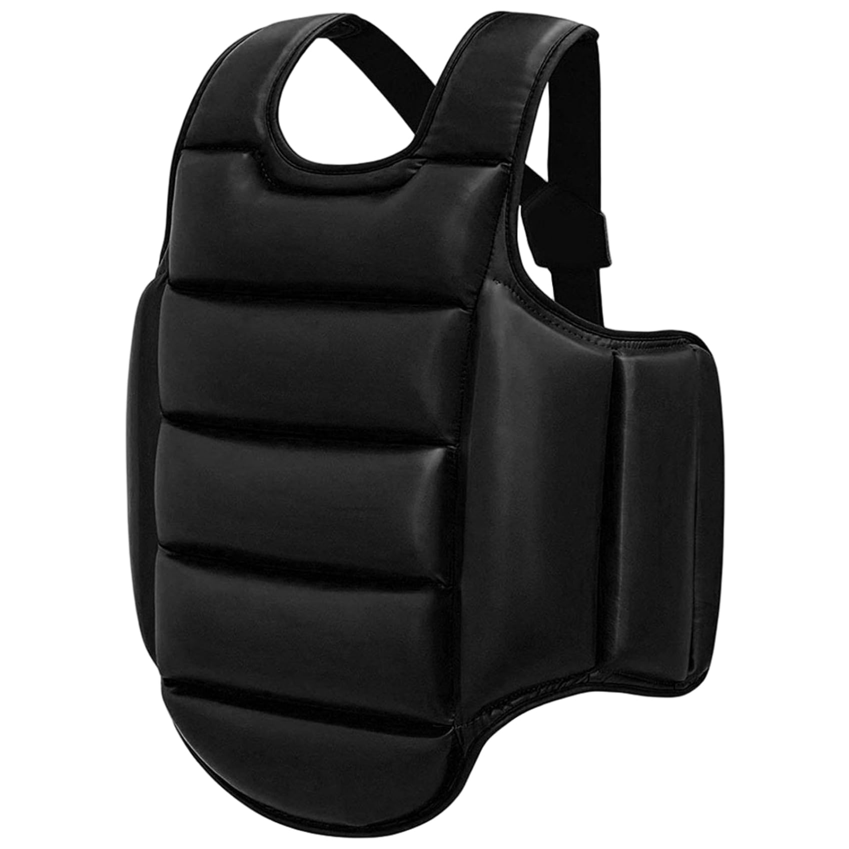 Boxing Body Protector, Reversible Chest Protector, Adjustable Taekwondo Sparring Gear, Sponge Boxing Training Equipment Black & White | Gear