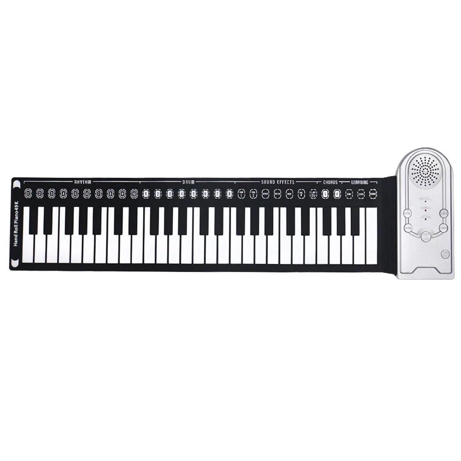 Pianino Elektroniczne Profesjonalna Składana 49 Klawiszowa Klawiatura Pianina Elektronicznego Dla Początkujących I Dorosłych(Silver)