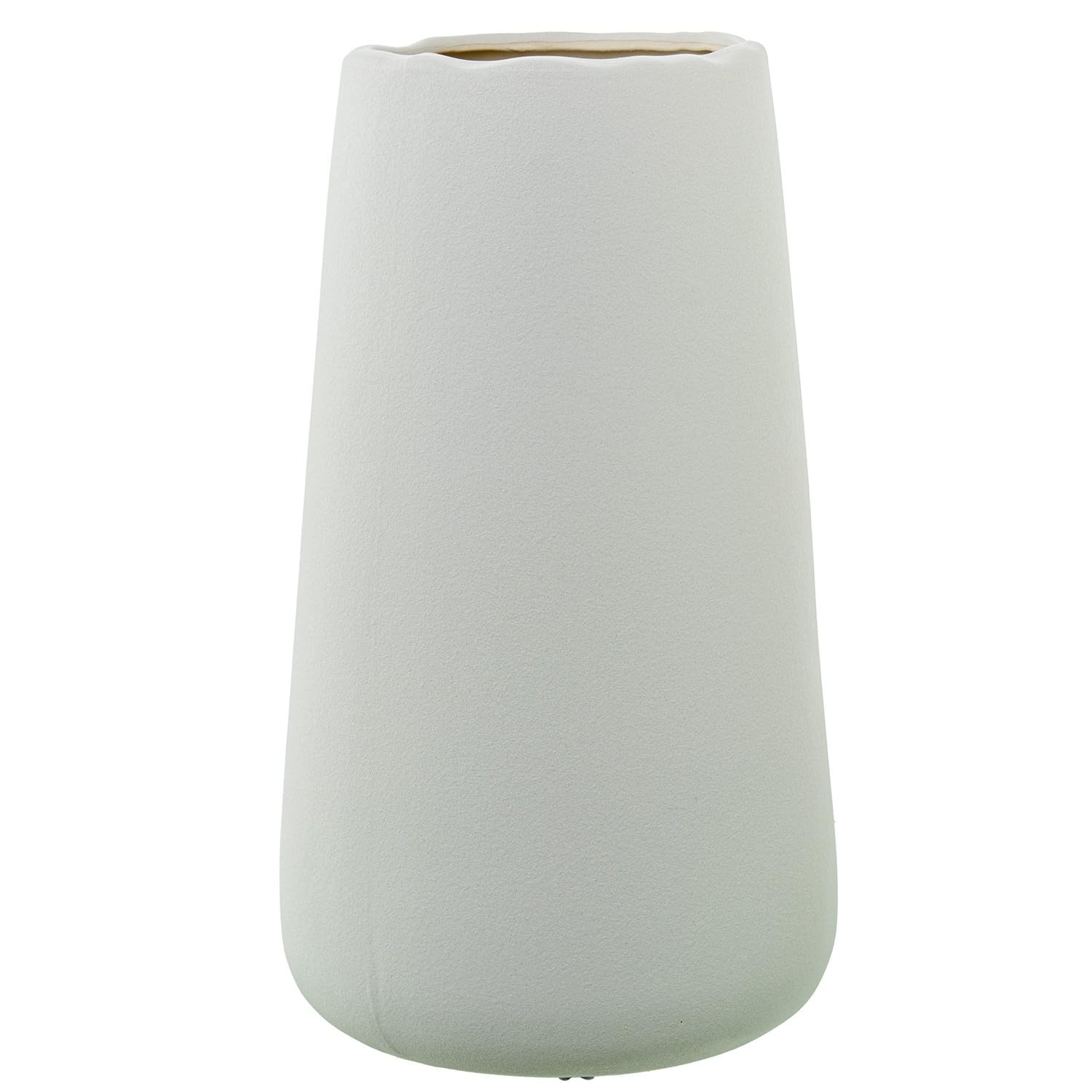 Vase en céramique crème DRW 28cm pour sublimer votre salon bohème chic
