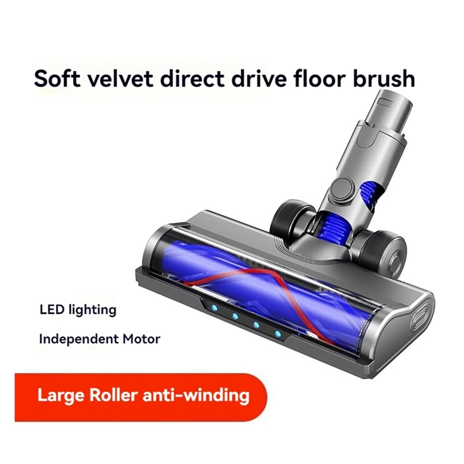 Cabezal De Cepillo Eléctrico For Suelos De Madera Compatible Con Aspiradoras Dyson V6 DC58 DC59 DC62 DC72 DC74.