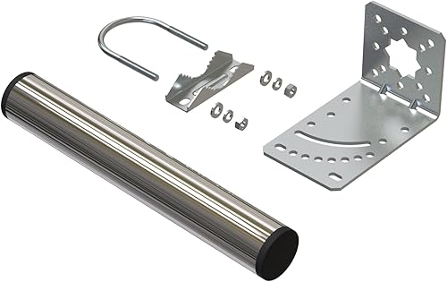 Miniatura 2 de Soporte de poste de montaje de antena de 1.5 pulgadas de diámetro a la pared para antena exterior estación meteorológica de 10 pulgadas de longitud
