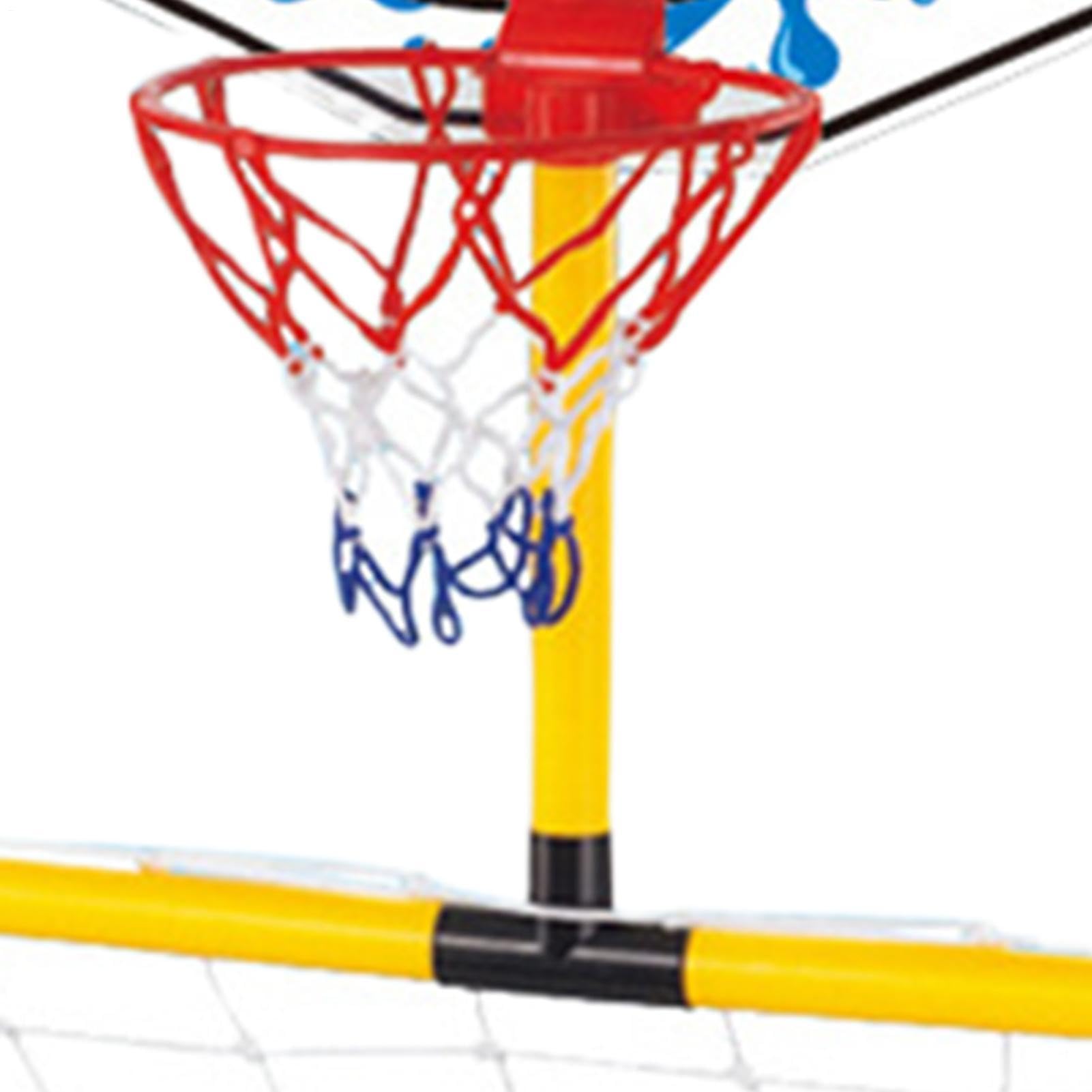 Generico Canestro Basket Piscina 2 in 1, Galleggiante 30.71 Pollici, Gioco Acquatico Porta Calcio Staccabile, Giocattolo Cortile Piscina Basket Calcio per Bambini