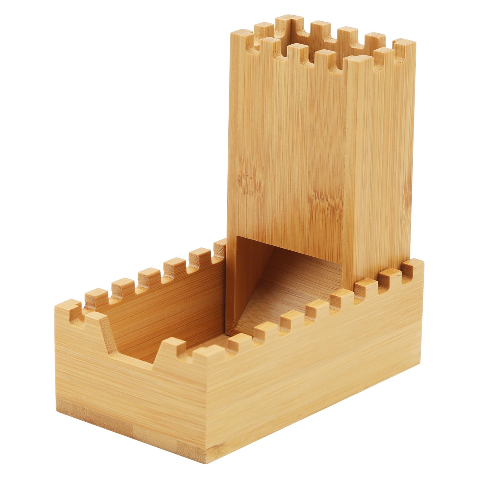 DICEEVIL Bamboo Dice Tower,Foldable Handmade Bamboo Dice Rolling Castle Collapsible Dice Chest for Sci-Fi, War, Crime Theme Tabletop Games - Image 2