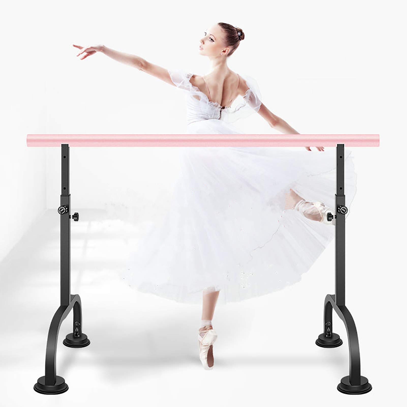 Barra de Ballet, Barra de Ballet, bastón de Baile Ajustable, Barra de Ballet portátil para Gimnasio en casa, Barra Horizontal de Acero Engrosado Ajustable de 3 Grados con Placa Bas