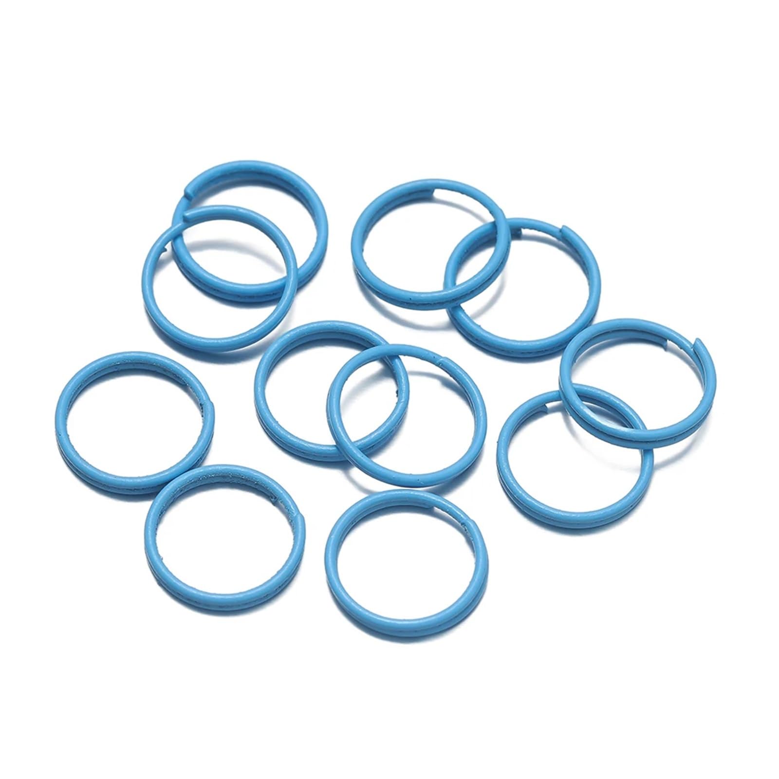 Anneaux ouverts de 8 mm bleus pour réparer et créer vos bijoux