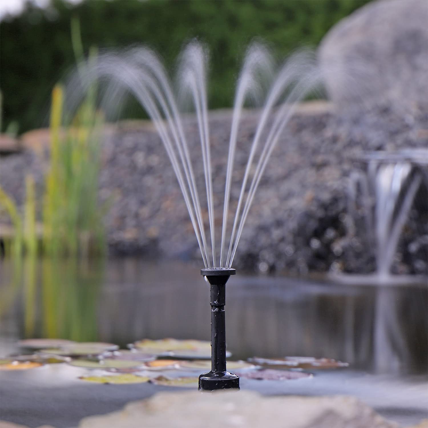 CLGarden Solar Pumpe Springbrunnen NKASP4 kleine Solarpumpe mit Akku und LED Teichpumpe für Miniteich Wasserspeier
