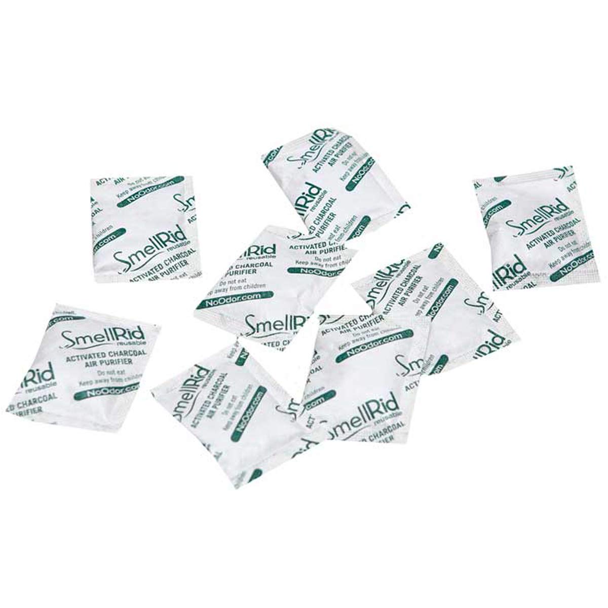 SMELLRID Activated Charcoal Odor Remover That Works [100 Pack] - Mini 5g (2” x 2”) Pack Treats 2 Sq. Ft.- Premium Natural Odor & Dampness Absorber