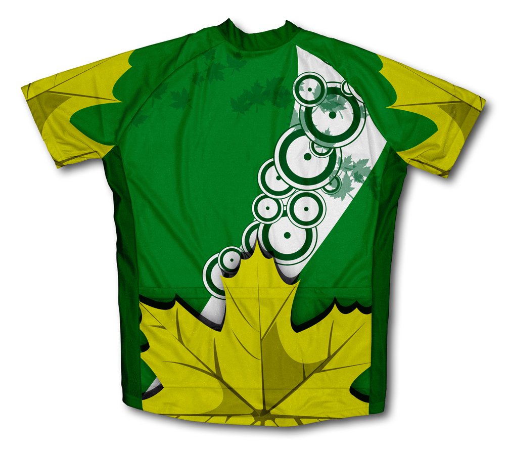 ScudoPro Green Fall Short Sleeve Cycling Jersey for Youth - Size S