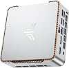 NiPoGi Pinova P2 Mini PC W-11 Pro АMD Ryzen 3300U(bis zu 350 GHz) 16 GB DDR4 1024 GB M.2 SSD Mini Desktop Computer für Büro/Schule/Heim 4K UHD Triple Display HDMI 2.0 DP Typ-C Dual-WiF.