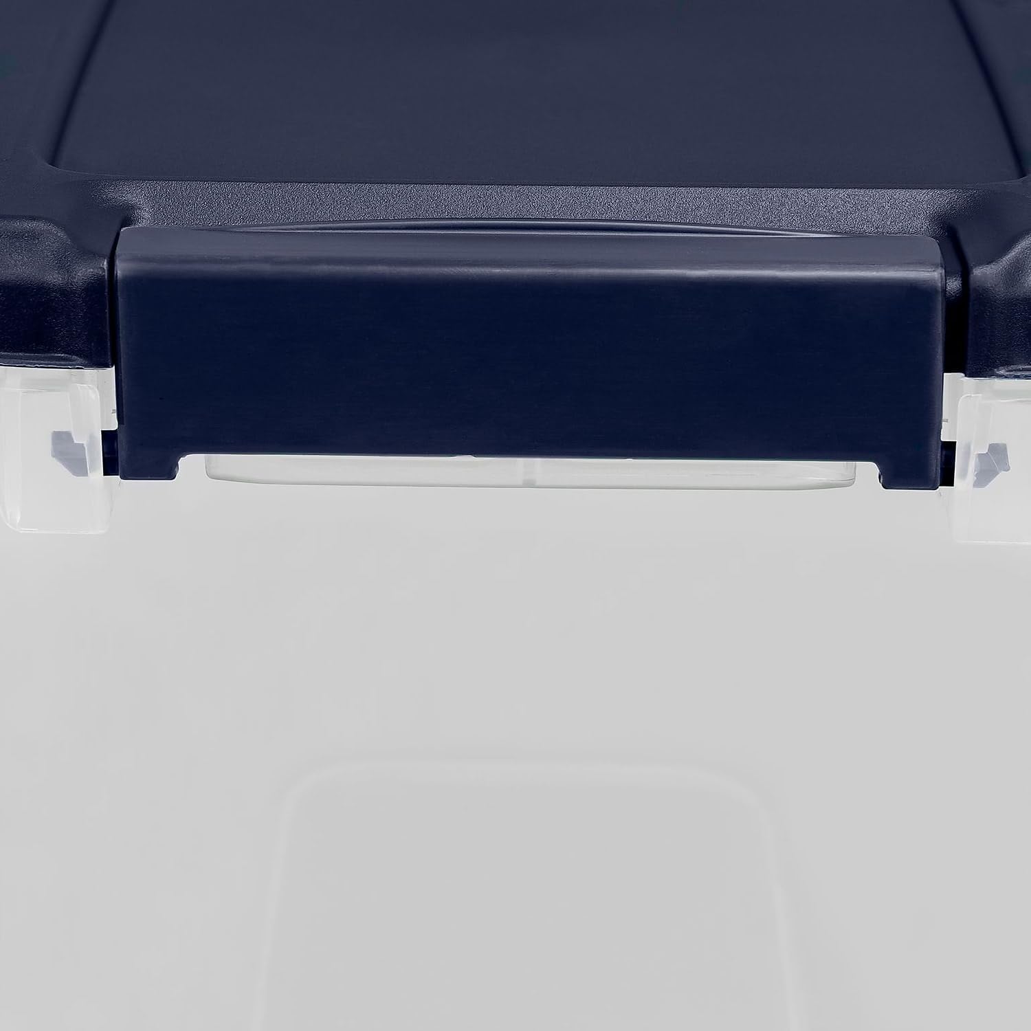 Hefty Home Logic 6.5 Qt. Latch Lid Storage Tote, Clear/White, 8/Pack (HLCOM7249010759)