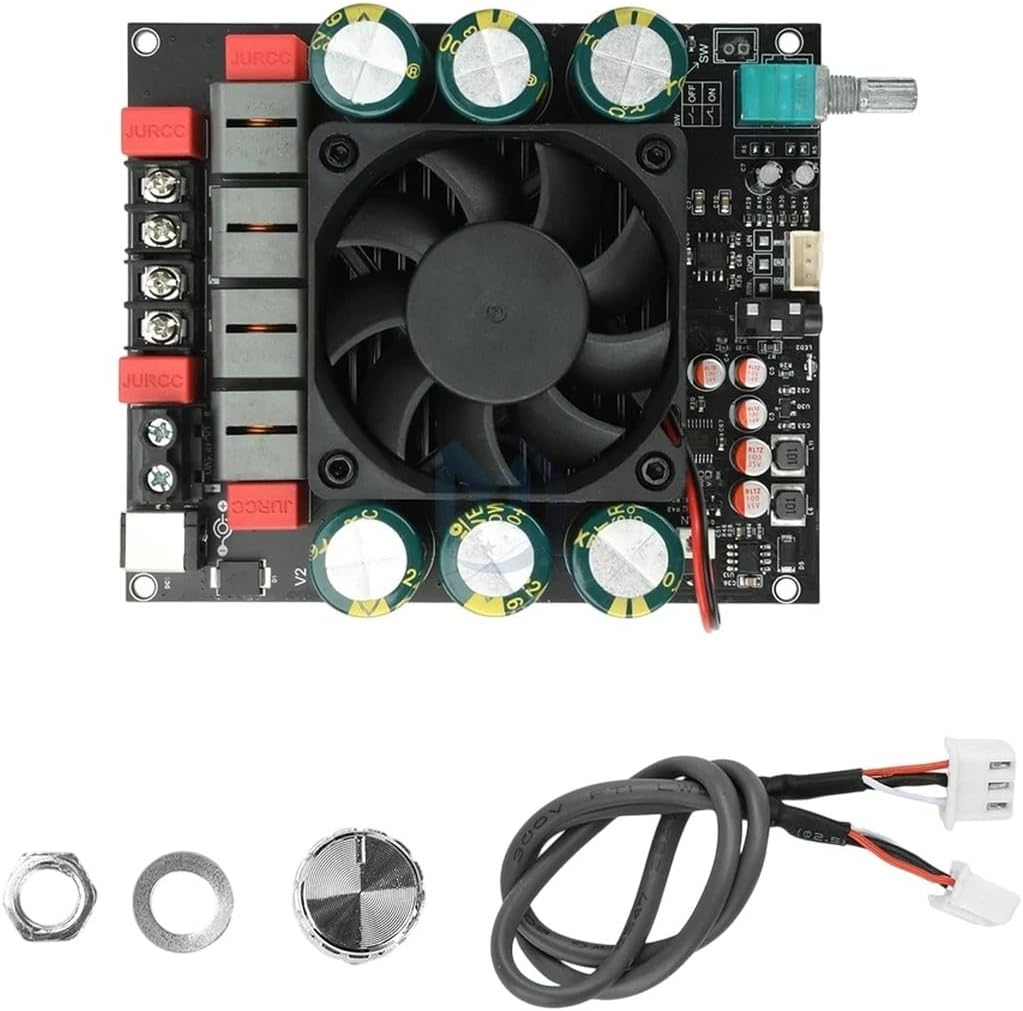 DC 18-50V ZK-6002 Pure Post Amplifier Board 2.0 Stereo with High and Low Frequency Modulation 1200W Amplifier Chip TPA3255