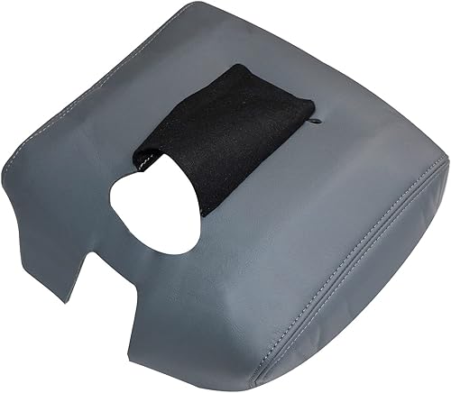 Miniatura 5 de NLQR Tapa de consola central, funda de repuesto para reposabrazos de cuero, color gris oscuro, compatible con Chevy Silverado GMC Sierra 2014 2015