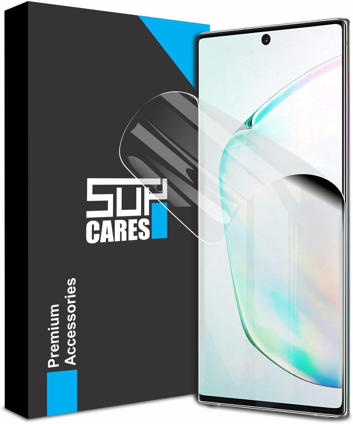 - SupCares TPU Unbreakable Membrane Screen Protector for Samsung Galaxy Note 10 Plus (6.8 Inch) With Easy Self Installation Kit | Fingerprint Working | Edge to Edge Coverage