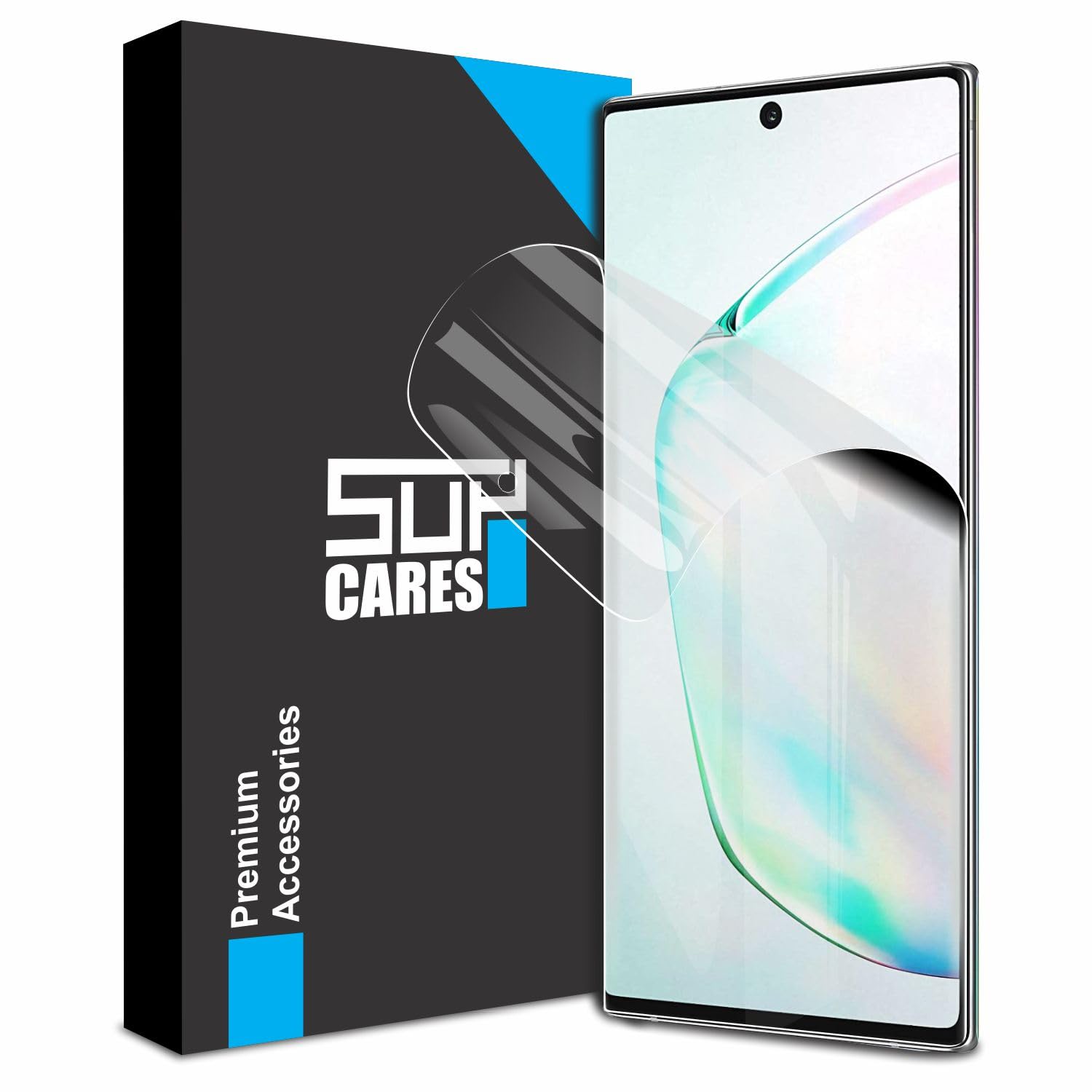 SupCares TPU Unbreakable Membrane Screen Protector for Samsung Galaxy Note 10 Plus (6.8 Inch) With Easy Self Installation Kit | Fingerprint Working | Edge to Edge Coverage | Transparent